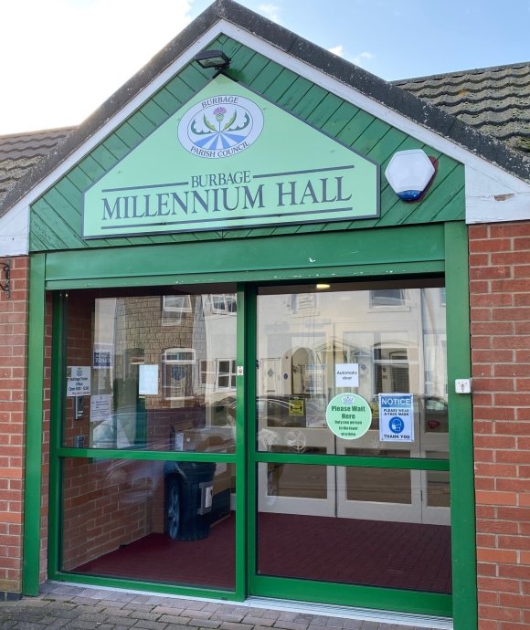 A picture of the millennium hall entrance